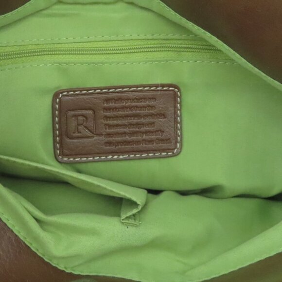 Y2K Relic Green Tweed Faux Brown Leather Hobo Shoulder Handbag Purse Bag NEW NWT - Picture 6 of 12